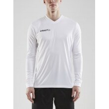 Craft Sport-Langarmshirt (Trikot) Squad Solid - hohe Elastizität, ergonomisches Design - weiss Herren