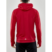 Craft Trainingsjacke Evolve Hood - strapazierfähige Mid-Layer-Kapuzenjacke aus Stretchmaterial - rot Herren