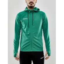 Craft Trainingsjacke Evolve Hood - strapazierfähige Mid-Layer-Kapuzenjacke aus Stretchmaterial - grün Herren