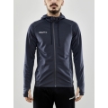 Craft Trainingsjacke Evolve Hood - strapazierfähige Mid-Layer-Kapuzenjacke aus Stretchmaterial - dunkelgrau Herren