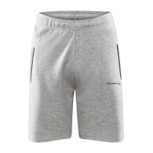 Craft Freizeithose Core Soul Sweatshorts (weiches Material, Seitentaschen mit Reissverschluss) kurz grau Herren