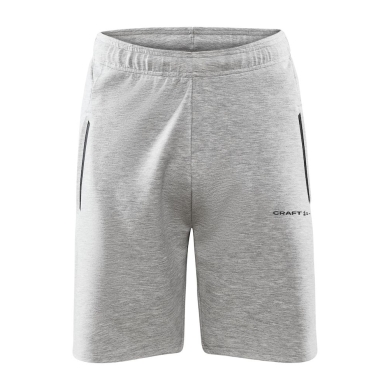 Craft Freizeithose Core Soul Sweatshorts (weiches Material, Seitentaschen mit Reissverschluss) kurz grau Herren