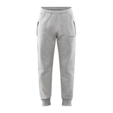 Craft Freizeithose Core Soul Sweatpants (weiches Material, Seitentaschen mit Reissverschluss) lang hellgrau Herren