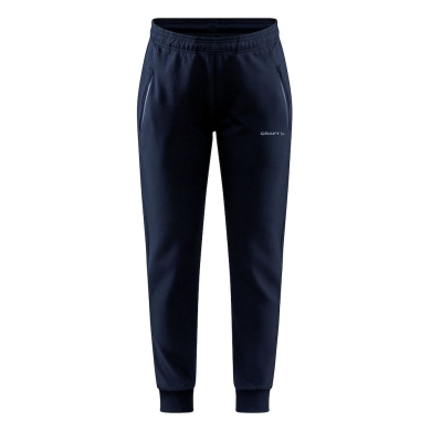 Craft Freizeithose Core Soul Sweatpants (weiches Material, Seitentaschen mit Reissverschluss) lang darknavy Damen