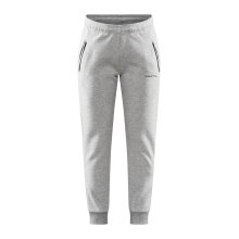 Craft Freizeithose Core Soul Sweatpants (weiches Material, Seitentaschen mit Reissverschluss) lang hellgrau Damen