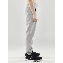 Craft Freizeithose Core Soul Sweatpants (weiches Material, Seitentaschen mit Reissverschluss) lang hellgrau Kinder