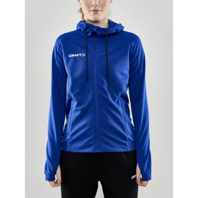 Craft Trainingsjacke Evolve Hood - strapazierfähige Mid-Layer-Kapuzenjacke aus Stretchmaterial - kobaltblau Damen