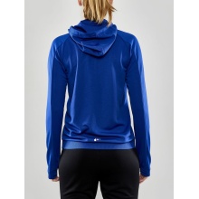 Craft Trainingsjacke Evolve Hood - strapazierfähige Mid-Layer-Kapuzenjacke aus Stretchmaterial - kobaltblau Damen