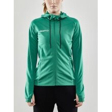 Craft Trainingsjacke Evolve Hood - strapazierfähige Mid-Layer-Kapuzenjacke aus Stretchmaterial - grün Damen