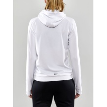 Craft Trainingsjacke Evolve Hood - strapazierfähige Mid-Layer-Kapuzenjacke aus Stretchmaterial - weiss Damen