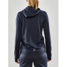 Craft Trainingsjacke Evolve Hood - strapazierfähige Mid-Layer-Kapuzenjacke aus Stretchmaterial - dunkelgrau Damen