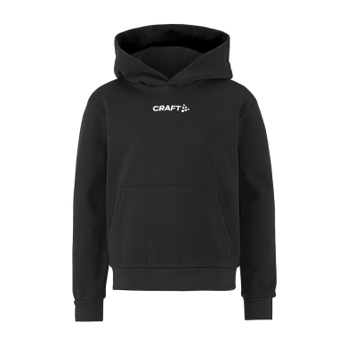 Craft Kapuzenpullover Community 2.0 Logo Hoodie (athletische Passform) schwarz Kinder