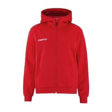 Craft Kapuzenpullover Community 2.0 Logo Full Zip Hoodie (Baumwolle/Polyester) rot Damen