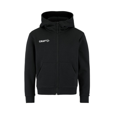 Craft Kapuzenpullover Community 2.0 Logo Full Zip Hoodie (Baumwolle/Polyester) schwarz Kinder