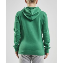 Craft Kapuzenpullover Hoodie Community FZ (Front-Reißverschluss, sportliche Passform) grün Damen