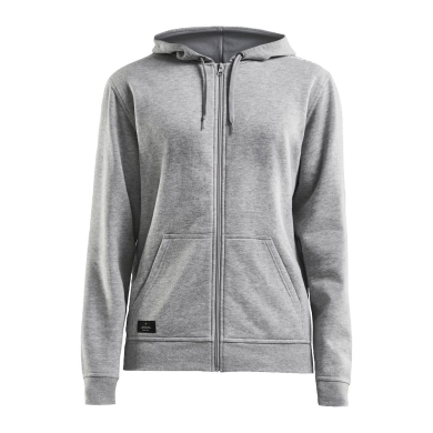 Craft Kapuzenpullover Hoodie Community FZ (Front-Reißverschluss, sportliche Passform) grau Damen