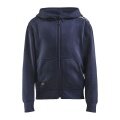 Craft Kapuzenpullover Hoodie Community FZ (Front-Reißverschluss, sportliche Passform) navyblau Kinder