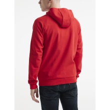 Craft Kapuzenpullover Core Soul Full Zip Hood (weiches Material, mit Reißverschlusstaschen) rot Herren