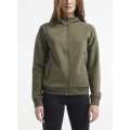 Craft Kapuzenpullover Core Soul Full Zip Hood (weiches Material, mit Reißverschlusstaschen) khakigrün Damen