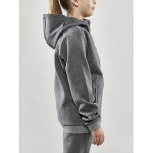 Craft Kapuzenpullover Core Soul Full Zip Hood (weiches Material, mit Reißverschlusstaschen) dunkelgrau Kinder