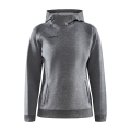 Craft Kapuzenpullover Hoodie Core Soul Sweatshirt (komfortable Passform) dunkelgrau Damen