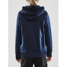 Craft Kapuzenpullover Hoodie Fullzip Pro Control navyblau/weiss Jungen