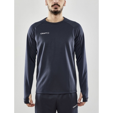 Craft Sport-Langarmshirt Evolve Crew Neck - aus Stretchmaterial - dunkelgrau Herren