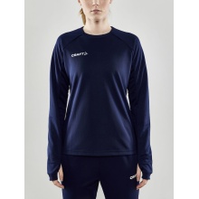 Craft Sport-Langarmshirt Evolve Crew Neck - aus Stretchmaterial - navyblau Damen