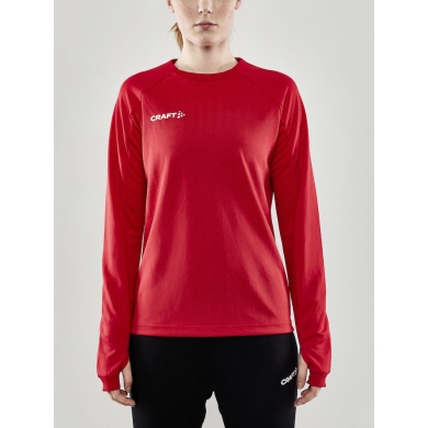 Craft Sport-Langarmshirt Evolve Crew Neck - aus Stretchmaterial - rot Damen