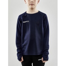 Craft Sport-Langarmshirt Evolve Crew Neck - aus Stretchmaterial - navyblau Kinder