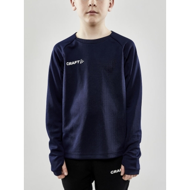 Craft Sport-Langarmshirt Evolve Crew Neck - aus Stretchmaterial - navyblau Kinder