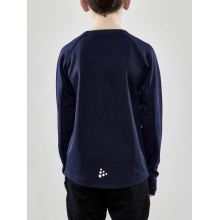 Craft Sport-Langarmshirt Evolve Crew Neck - aus Stretchmaterial - navyblau Kinder