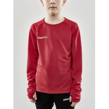 Craft Sport-Langarmshirt Evolve Crew Neck - aus Stretchmaterial - rot Kinder