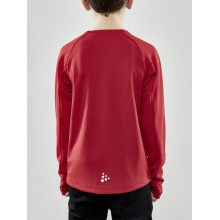 Craft Sport-Langarmshirt Evolve Crew Neck - aus Stretchmaterial - rot Kinder