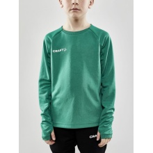 Craft Sport-Langarmshirt Evolve Crew Neck - aus Stretchmaterial - grün Kinder