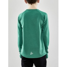 Craft Sport-Langarmshirt Evolve Crew Neck - aus Stretchmaterial - grün Kinder