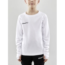 Craft Sport-Langarmshirt Evolve Crew Neck - aus Stretchmaterial - weiss Kinder