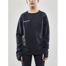 Craft Sport-Langarmshirt Evolve Crew Neck - aus Stretchmaterial - asphaltgrau Kinder