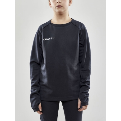 Craft Sport-Langarmshirt Evolve Crew Neck - aus Stretchmaterial - asphaltgrau Kinder