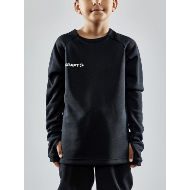 Craft Sport-Langarmshirt Evolve Crew Neck - aus Stretchmaterial - schwarz Kinder