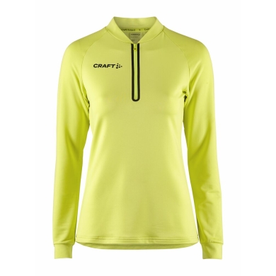 Craft Sport-Langarmshirt Extend Halfzip (hohe Bewegungsfreiheit, bequeme Passform) gelb Damen