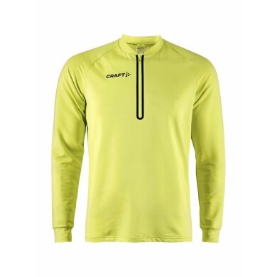 Craft Sport-Langarmshirt Extend Halfzip (hohe Bewegungsfreiheit, bequeme Passform) gelb Herren