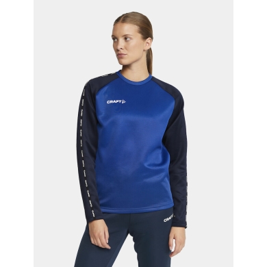 Craft Sport-Langarmshirt Squad 2.0 Crew Neck (rec. Polyester, optimale Bewegungsfreiheit) kobaltblau Damen