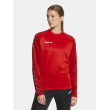 Craft Sport-Langarmshirt Squad 2.0 Crew Neck (rec. Polyester, optimale Bewegungsfreiheit) rot Damen