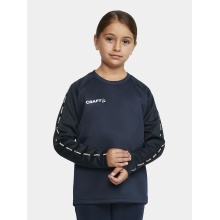 Craft Sport-Langarmshirt Squad 2.0 Crew Neck (rec. Polyester, optimale Bewegungsfreiheit) navyblau Kinder