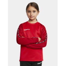 Craft Sport-Langarmshirt Squad 2.0 Crew Neck (rec. Polyester, optimale Bewegungsfreiheit) rot Kinder