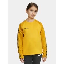 Craft Sport-Langarmshirt Squad 2.0 Crew Neck (rec. Polyester, optimale Bewegungsfreiheit) gelb Kinder