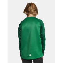 Craft Sport-Langarmshirt Squad 2.0 Crew Neck (rec. Polyester, optimale Bewegungsfreiheit) grün Kinder