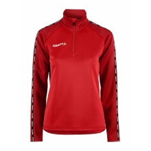 Craft Sport-Langarmshirt Squad 2.0 Halfzip (ergonomisches Design, hohe Elastizität) rot Damen