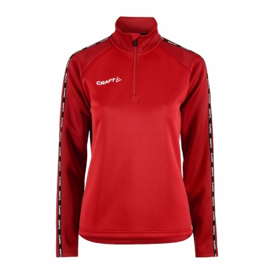 Craft Sport-Langarmshirt Squad 2.0 Halfzip (ergonomisches Design, hohe Elastizität) rot Damen